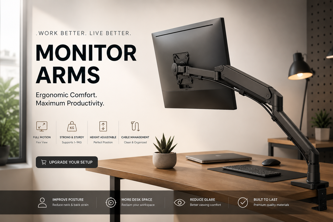 Monitor Arms: The Smart Upgrade for a Cleaner and More Ergonomic Setup