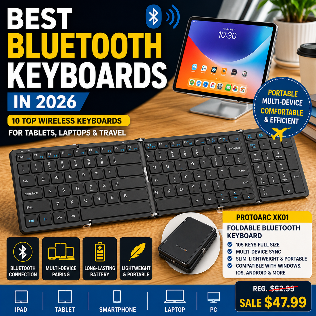 Best Bluetooth Keyboards in 2026 | Top Wireless Keyboards for iPad, Tablets, Laptops & Travel