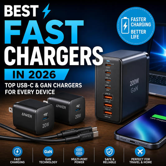 Best Fast Chargers in 2026: 10 Best USB-C &amp; GaN Chargers for Phones, Tablets &amp; Laptops