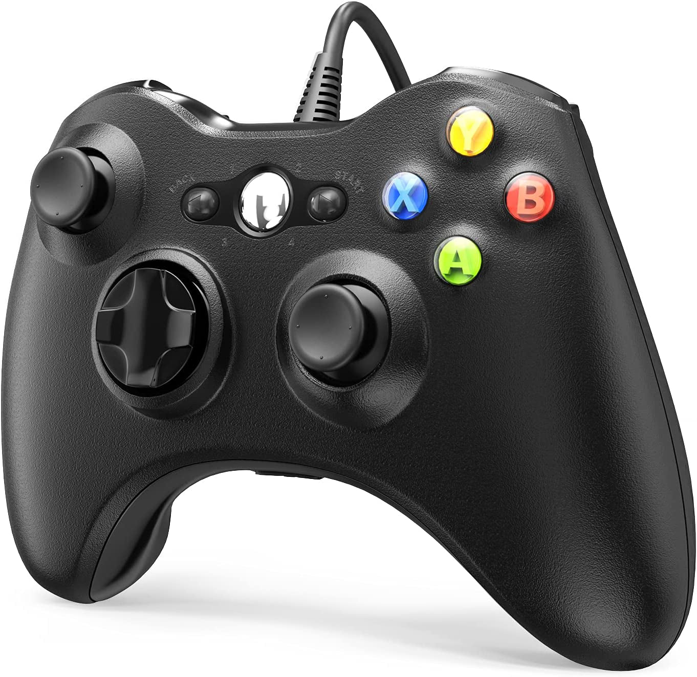 Wired Controller for Xbox 360, Game Controller for 360 with Dual-Vibration Turbo Compatible with Xbox 360/360 Slim and PC Windows 7,8,10,11
