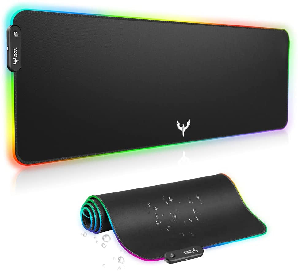 Bladehawks Extra Large RGB Gaming Mouse Pad-14 Light Modes, Extended Soft LED Mouse Pad, Anti-Slip Rubber Base, Computer Keyboard Mousepad Mat (31.5 X 12 Inch)