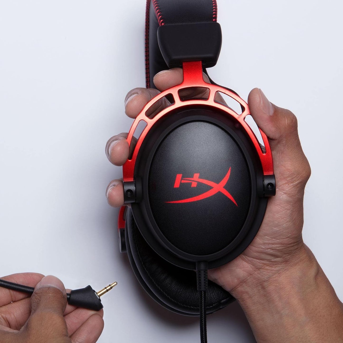 Hyperx Cloud Alpha - Gaming Headset, Dual Chamber Drivers, Legendary Comfort, Aluminum Frame, Detachable Microphone, Works on PC, PS4, PS5, Xbox One, Xbox Series X|S, Nintendo Switch and Mobile – Red | Dual-Chamber 50 Mm Drivers for Reduced Distortion, Durable Aluminum Frame, Memory-Foam Ear Cushions with Premium Leatherette