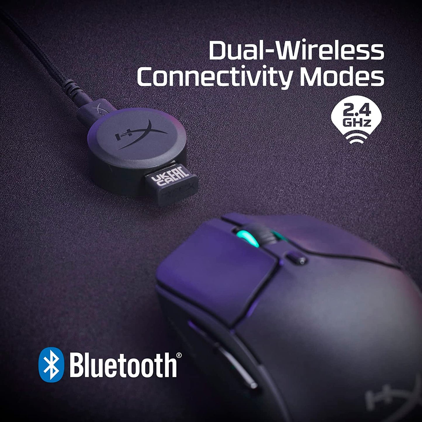 Hyperx Pulsefire Haste 2 – Wireless Gaming Mouse- Ultra Lightweight, 61G, 100 Hour Battery Life, Dual Wireless Connectivity, Precision Sensor - Black