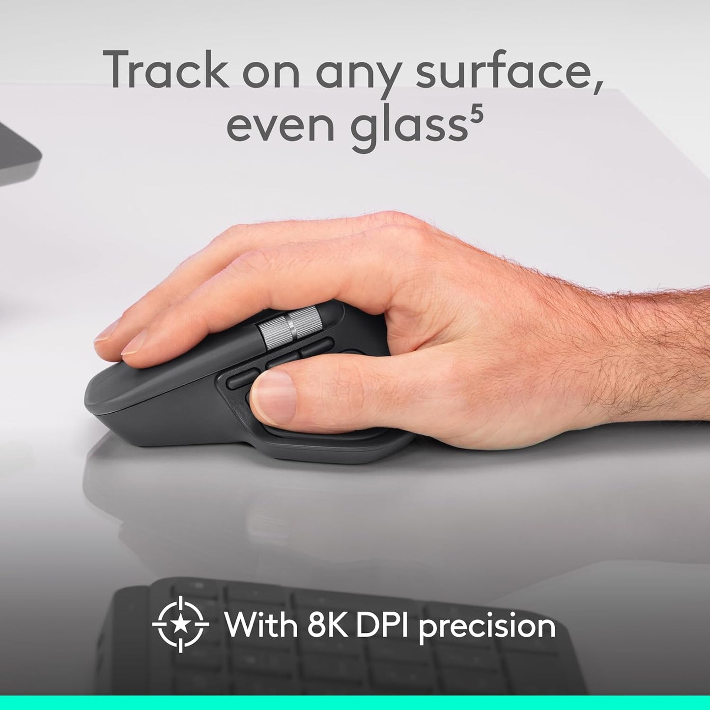 Logitech MX Master 4, Ergonomic Wireless Mouse with Advanced Performance Haptic Feedback, Ultra-Fast Scrolling, USB-C Charging, Bluetooth, Windows, Macos - Graphite