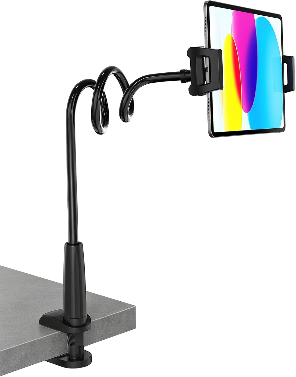 MAGIPEA Gooseneck Tablet Holder for Bed, Flexible Tablet Stand Holder with 360° Adjustable, Hands Free Tablet Mount Clip, Compatible with Ipad/Kindle/Switch/Galaxy Tabs, More 4.7-13" Devices
