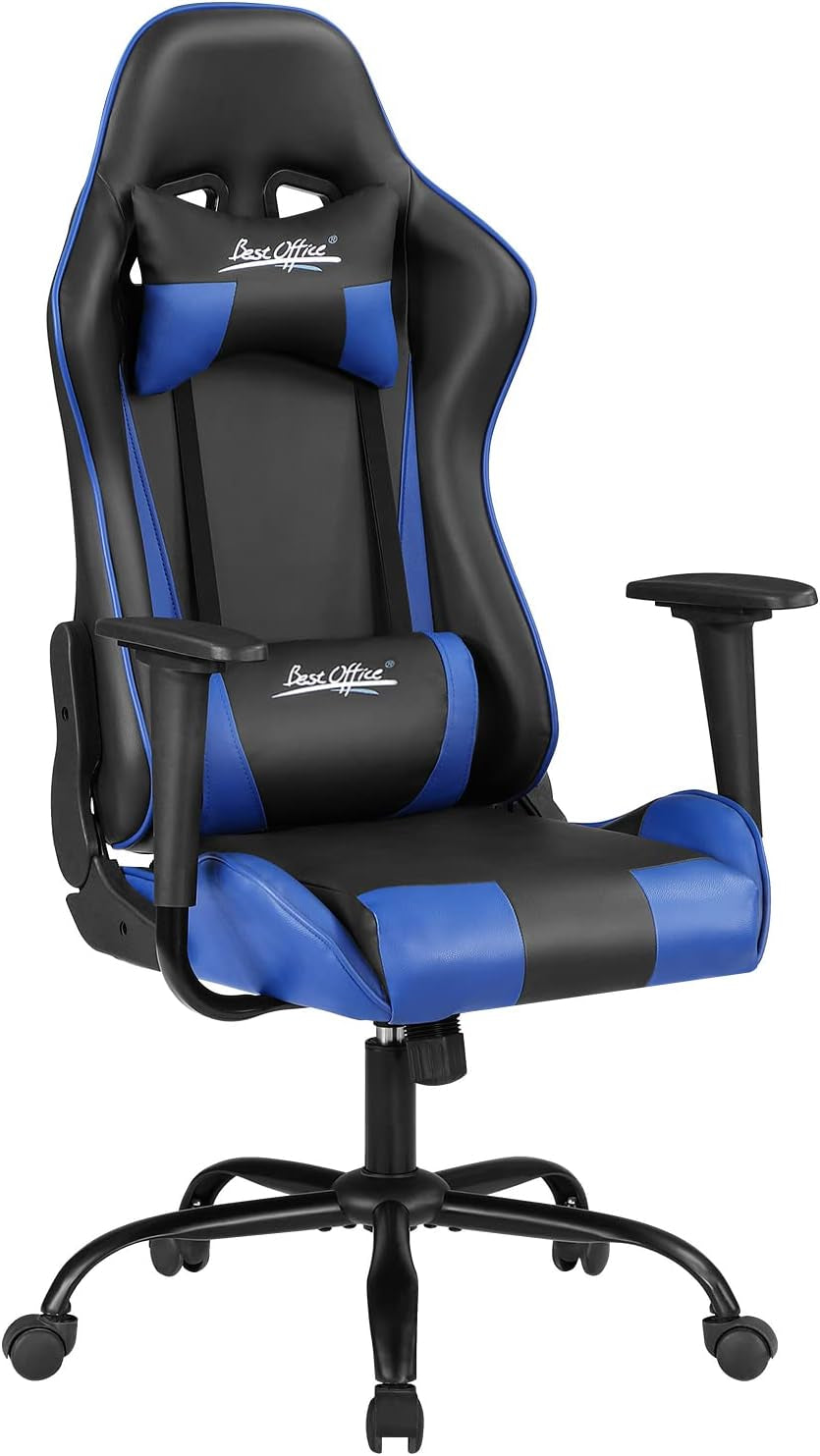 Bestoffice Ergonomic Gaming Chair for Adults, Video Game Chair, White