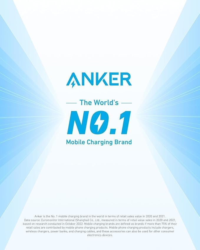 Anker Iphone Charger, 2-Pack 20W Fast USB C Charger Block, Type C Charger Fast Charging for Iphone 17/17 Pro Max/16 Series/Ipad Pro and More (Black, 2 Pack & 2 Cable)