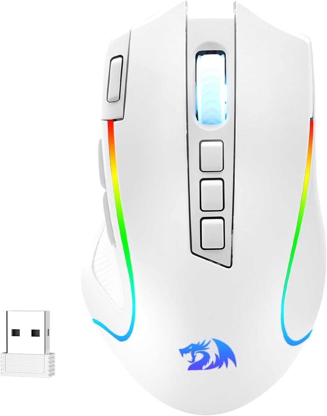 Redragon M612 Predator RGB Gaming Mouse, 8000 DPI Wired Optical Mouse with 11 Programmable Buttons & 5 Backlit Modes, Software Supports DIY Keybinds Rapid Fire Button