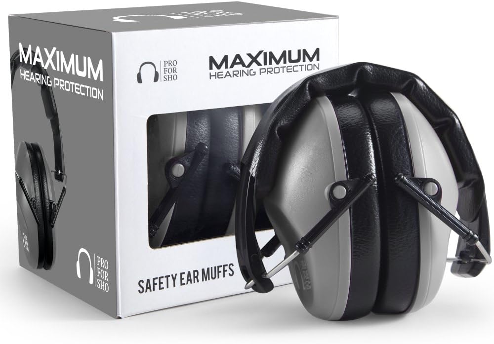 Pro for Sho 34Db NRR Hearing Protection Ear Muffs – Highest NRR Compact Design Ear Protection for Loud Events & Sensory Use