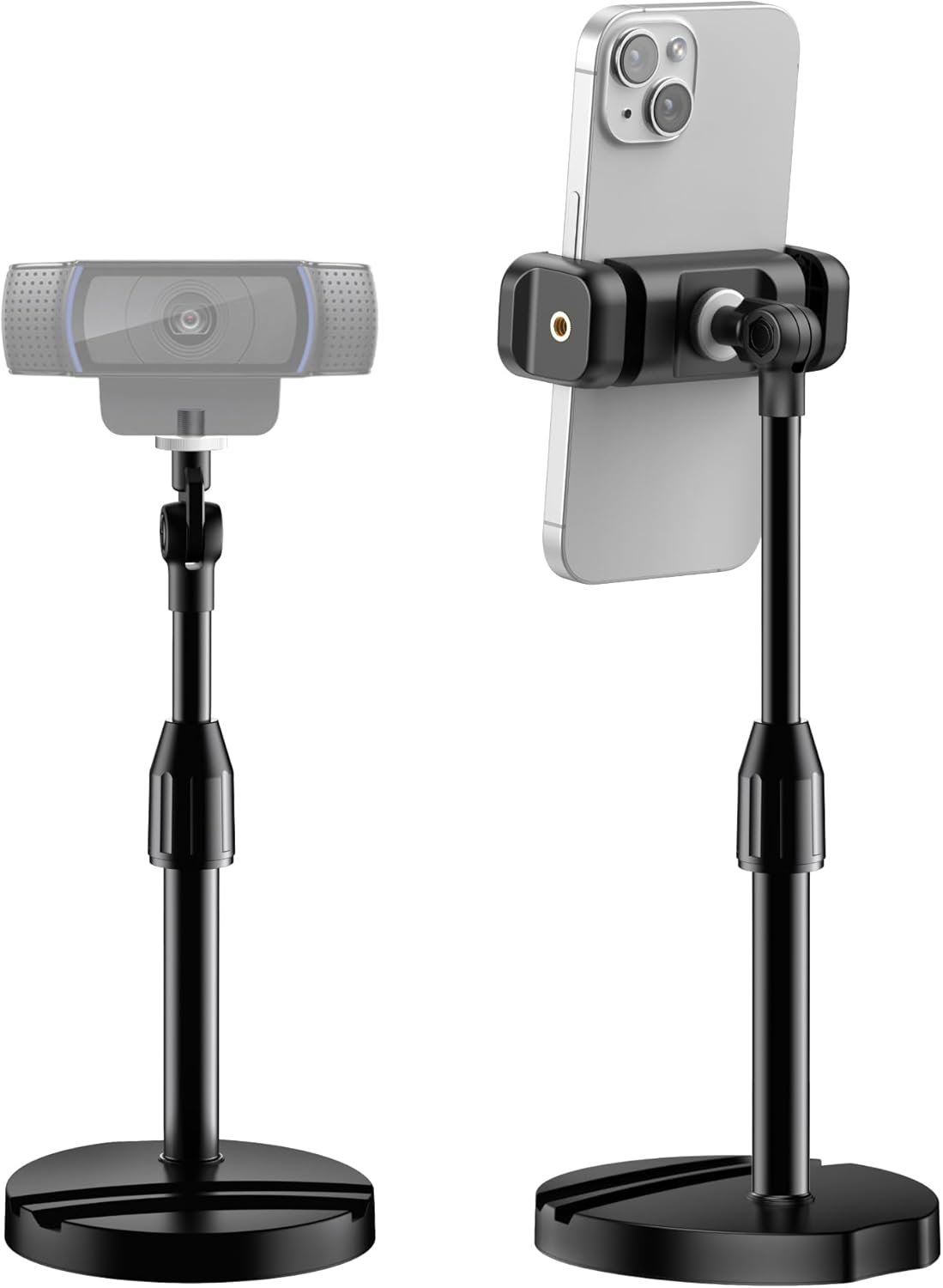 Innogear Webcam Stand for Desk, Camera Stand Mount Gooseneck Arm for Logitech Webcam C922 C930E C920S C920 C615 C960 C920X BRIO 4K Nexigo N60, Phone Mount, Right Light, Gopro with 1/4" Thread