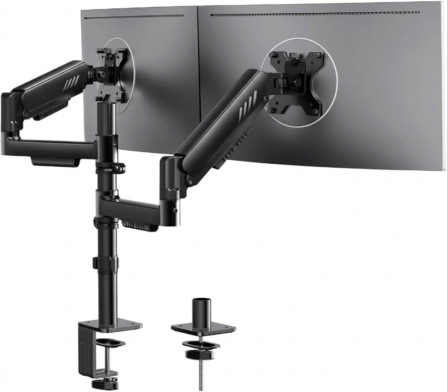 Ergear Single Monitor Arm, Fully Adjustable Monitor Mount for 13–34 Inch Screens, Fast Install Computer Monitor Stand with Tool-Free VESA Mount, Cable Management, Holds 19.8 Lbs, Max VESA 100X100Mm