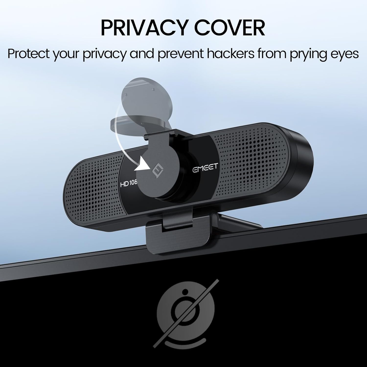 EMEET C960 1080P Webcam with Microphone, 2 Mics, 90° FOV, USB Type-A & A-To-C Adapter, Fixed Focus, Plug&Play Computer Camera for Zoom/Teams/Facetime/Youtube/Google Meet/Switch 2 Camera, 2025 Version