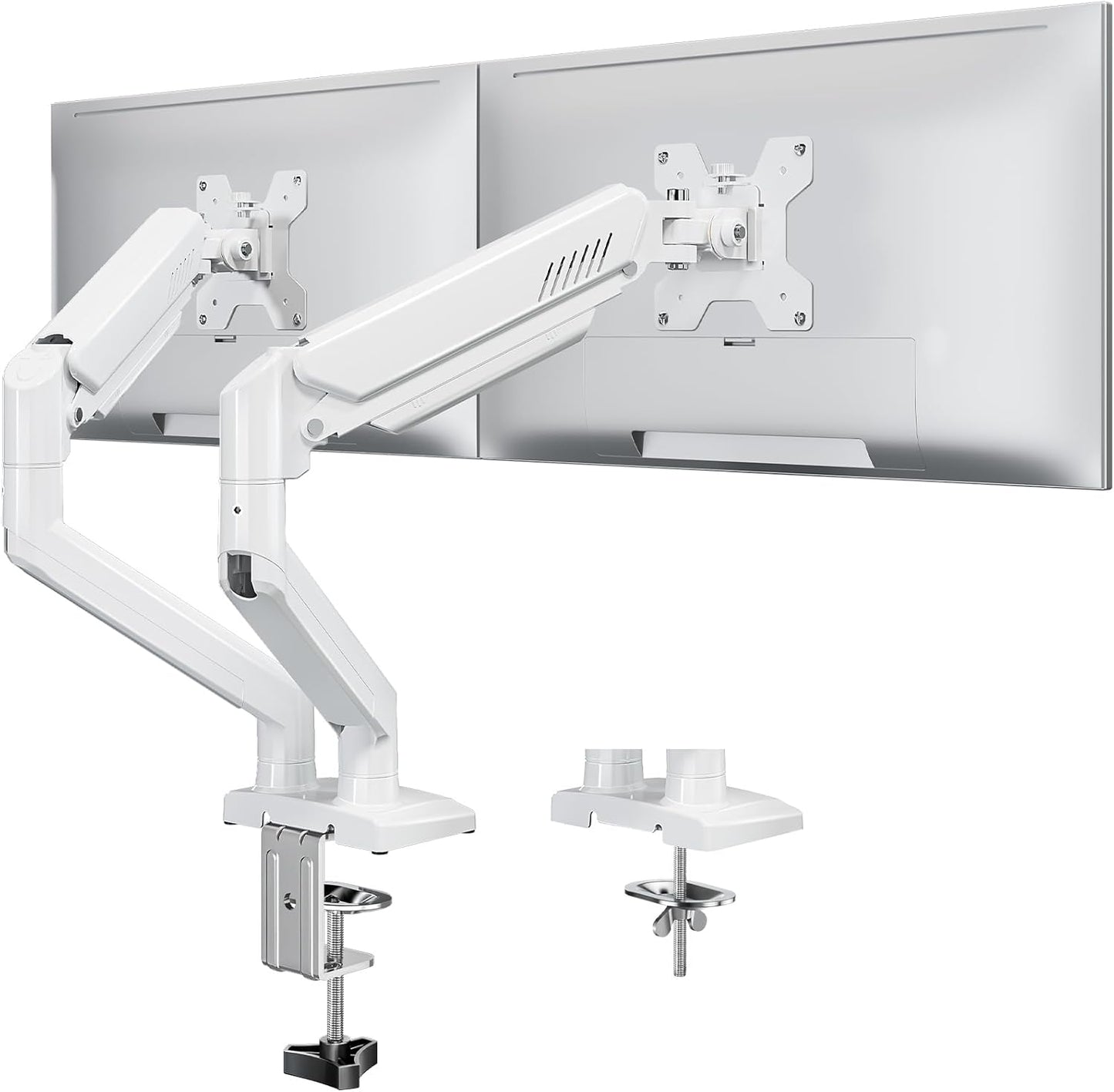 MOUNTUP Single Monitor Desk Mount Holds Screen up to 32 Inch, Height Adjustable Monitor Arm, Full Motion Computer Monitors Stand with Clamp/Grommet Base, VESA Mounts Fit 4.4-17.6Lbs Computer, Black
