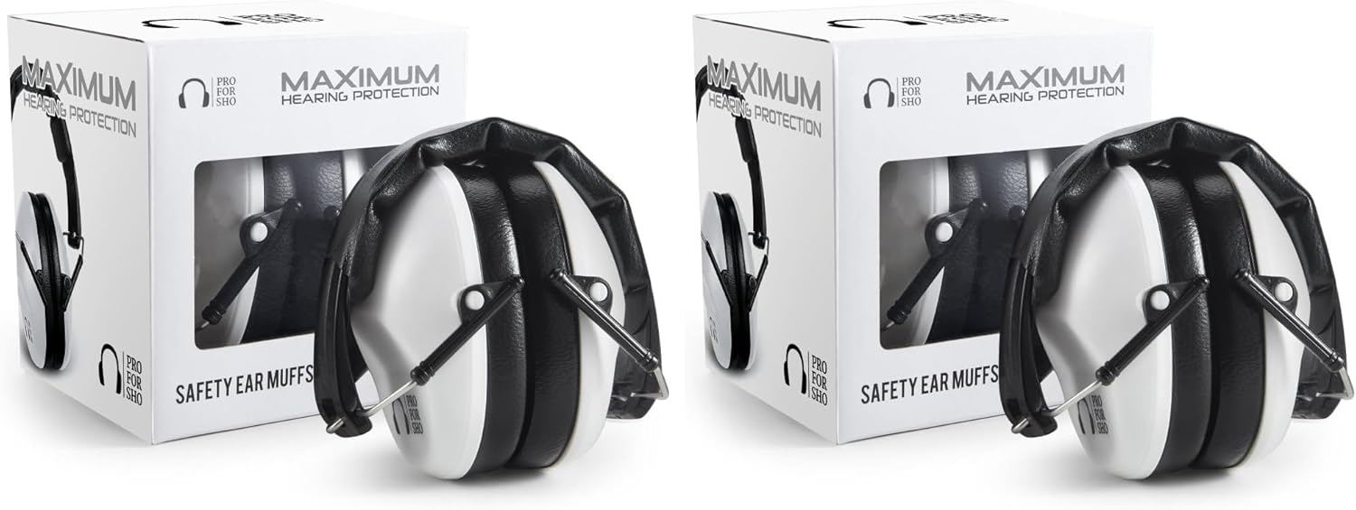 Pro for Sho 34Db NRR Hearing Protection Ear Muffs – Highest NRR Compact Design Ear Protection for Loud Events & Sensory Use