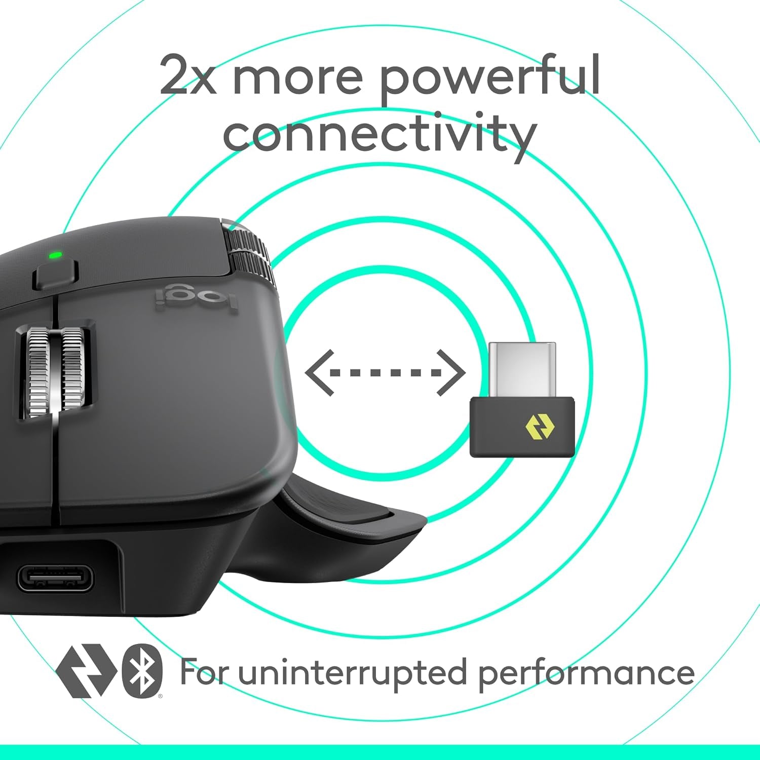Logitech MX Master 4, Ergonomic Wireless Mouse with Advanced Performance Haptic Feedback, Ultra-Fast Scrolling, USB-C Charging, Bluetooth, Windows, Macos - Graphite