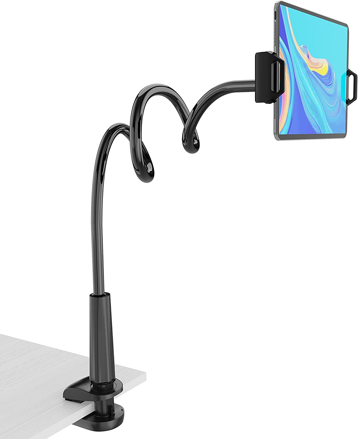 MAGIPEA Gooseneck Tablet Holder for Bed, Flexible Tablet Stand Holder with 360° Adjustable, Hands Free Tablet Mount Clip, Compatible with Ipad/Kindle/Switch/Galaxy Tabs, More 4.7-13" Devices