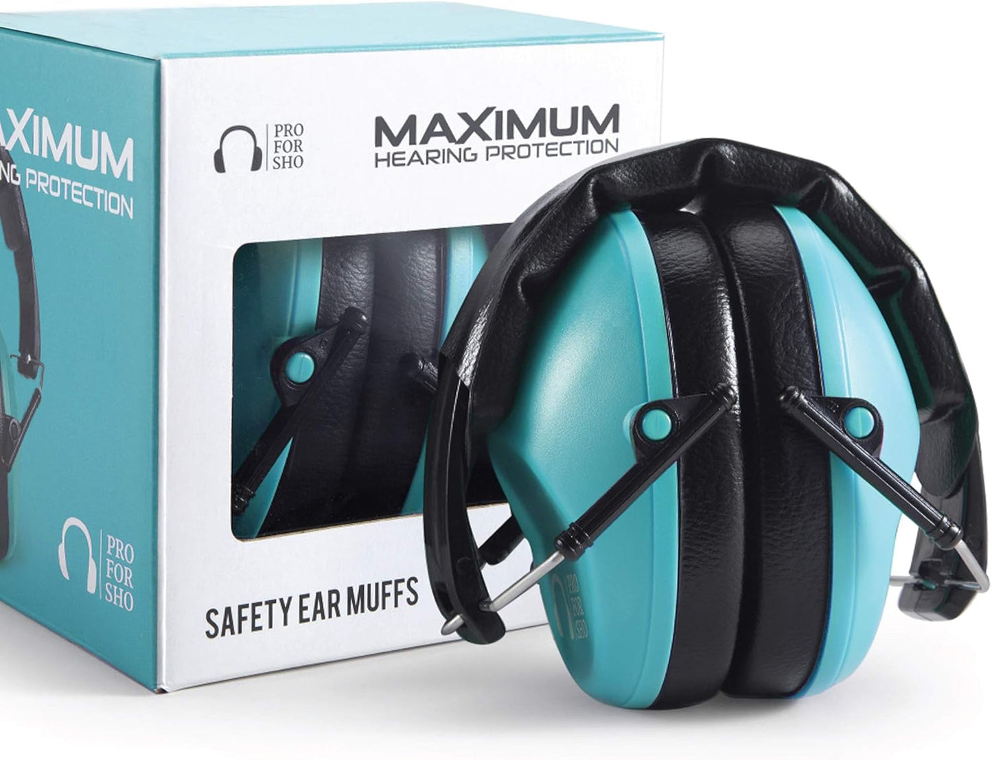 Pro for Sho 34Db NRR Hearing Protection Ear Muffs – Highest NRR Compact Design Ear Protection for Loud Events & Sensory Use