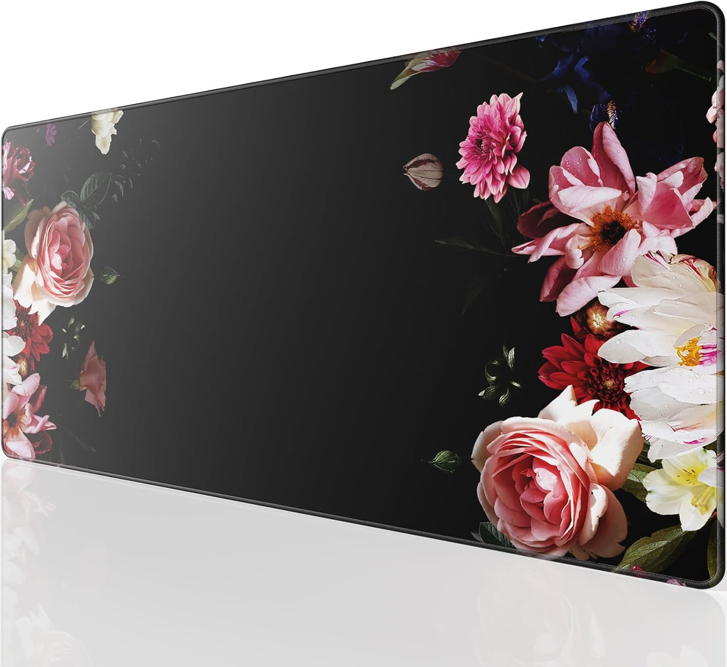KTRIO Large Gaming Mouse Pad Desk Mat for Gamer, 31.5" X 11.8", Black | Superior Micro-Weave Cloth for Precise Control, Non-Slip Rubber Base, Durable Stitched Edges, Water-Resistant Coating