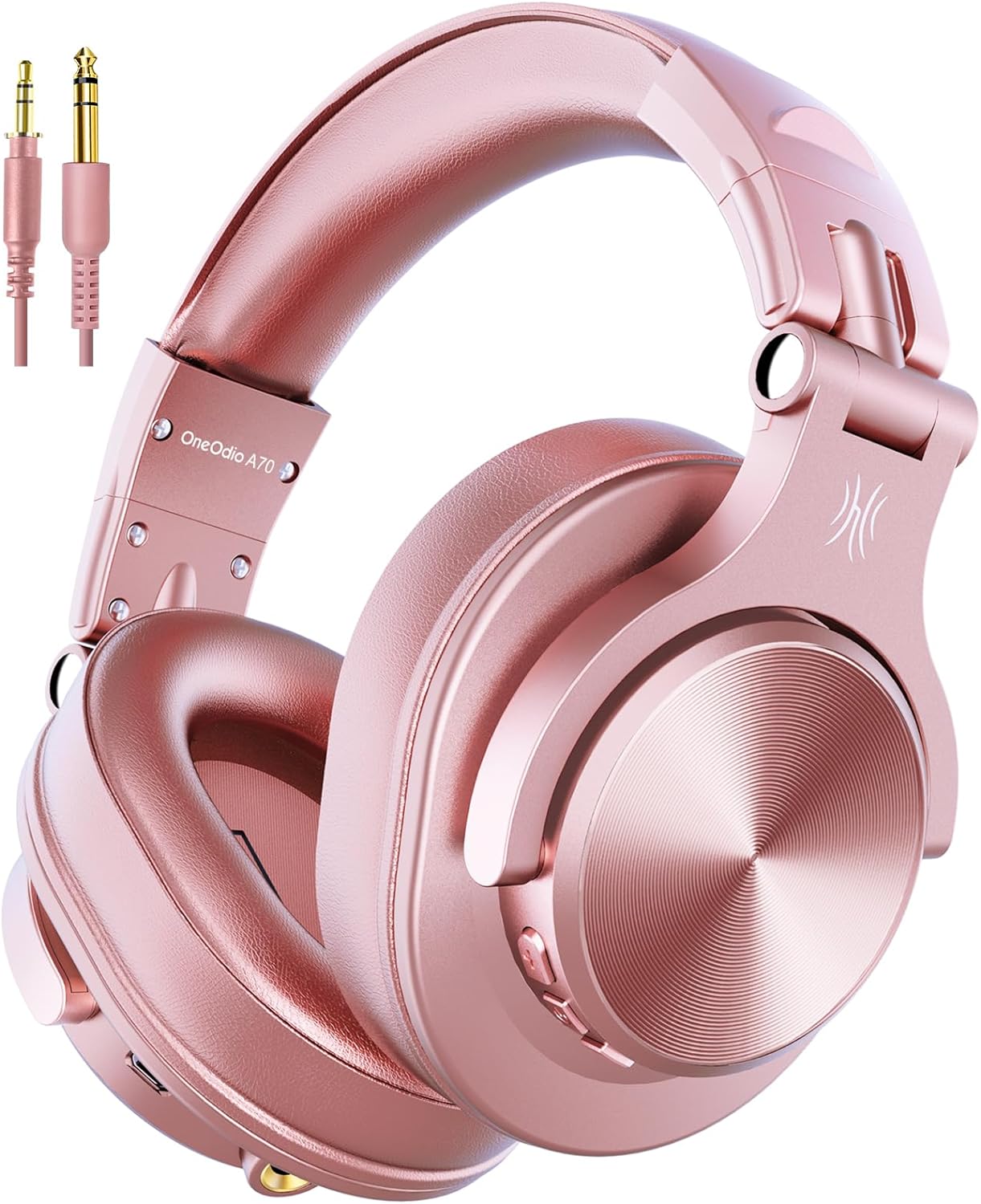 Oneodio A70 Bluetooth over Ear Headphones, Wireless Headphones with 72H Playtime, Hi-Res, Built-In Mic, 3.5Mm/6.35Mm Wired Audio Jack for Studio Monitor & Mixing DJ Guitar AMP, Computer PC Gaming