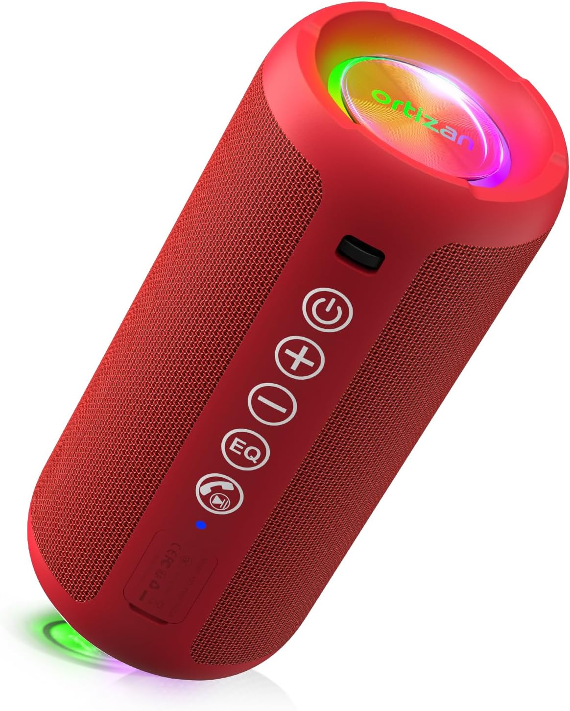 Ortizan Portable Bluetooth Speaker (1St Gen), IPX7 Waterproof, Wireless, Big Sound and Deep Bass, TWS Pairing, 30Hrs of Playtime, for Home/Party/Outdoor/Beach, Birthday Gifts for Men Women - Black