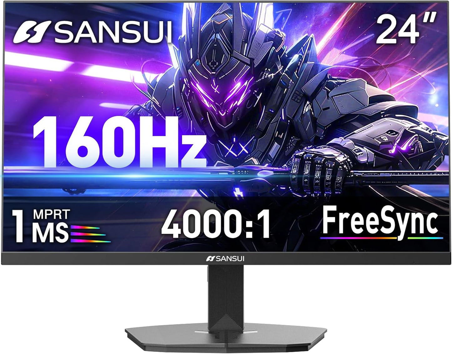 SANSUI 32-Inch Curved Gaming Monitor WQHD 2560 X 1440 180Hz Curved 1500R -Fast Va,1Ms(Od), HDR, 300Nits, Srgb 125%, DCI-P3 95%, Freesync, HDMI X2, Dp1.4X2(Dp Cable Included)