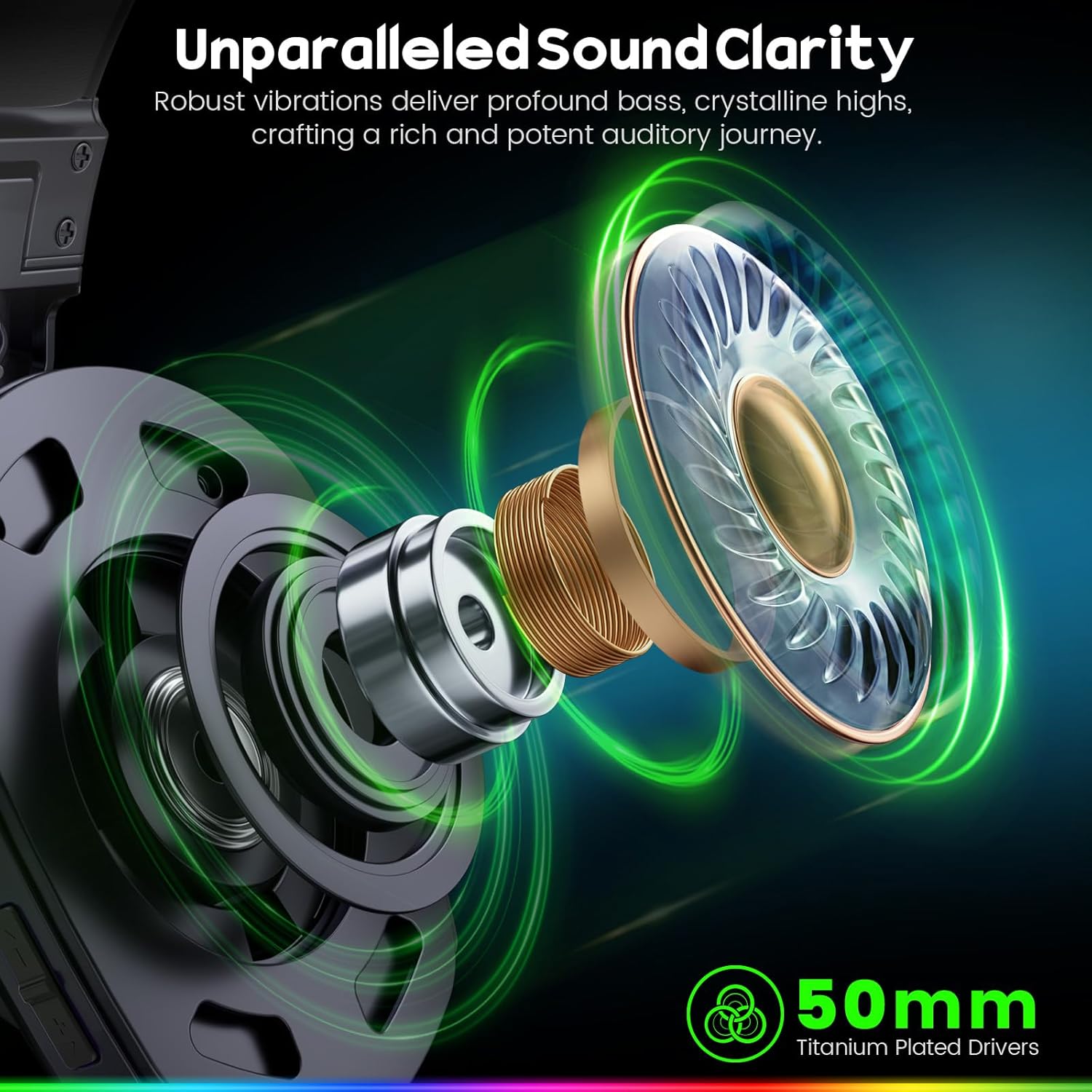 WESEARY Wireless Gaming Headset for PS5, PS4, PC, Switch & Mac, 20Ms Ultra-Low Latency, 2.4Ghz USB & Bluetooth 5.4 Gaming Headphones with Mic, 50H Battery Life, 3D Spatial Audio, Dynamic Lighting