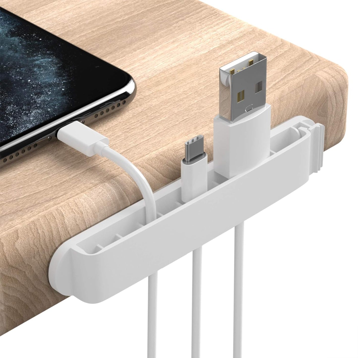 Pzoz Cable Clips, 3 Pack Cord Organizer Charger Cable Management for Organizing Home Office Desk Phone Car Wire, Self Adhesive Cord Holders (Black)