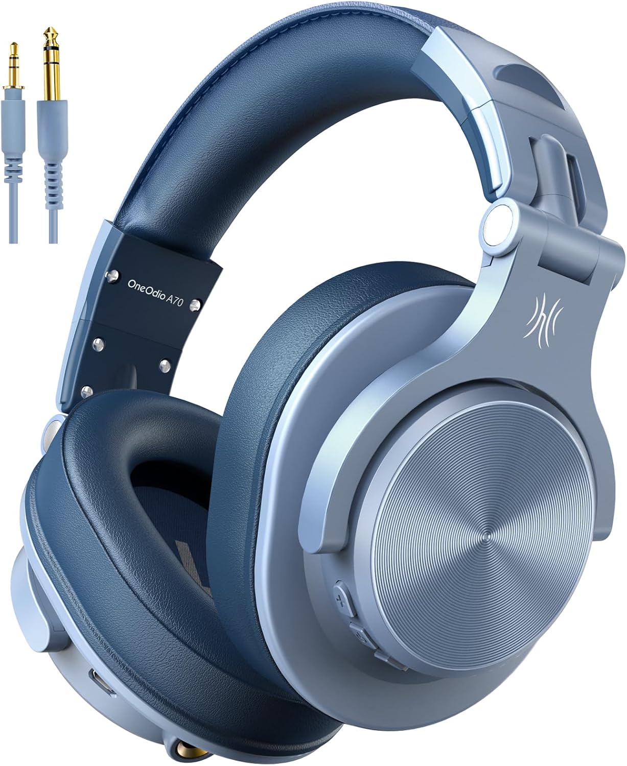 Oneodio A70 Bluetooth over Ear Headphones, Wireless Headphones with 72H Playtime, Hi-Res, Built-In Mic, 3.5Mm/6.35Mm Wired Audio Jack for Studio Monitor & Mixing DJ Guitar AMP, Computer PC Gaming