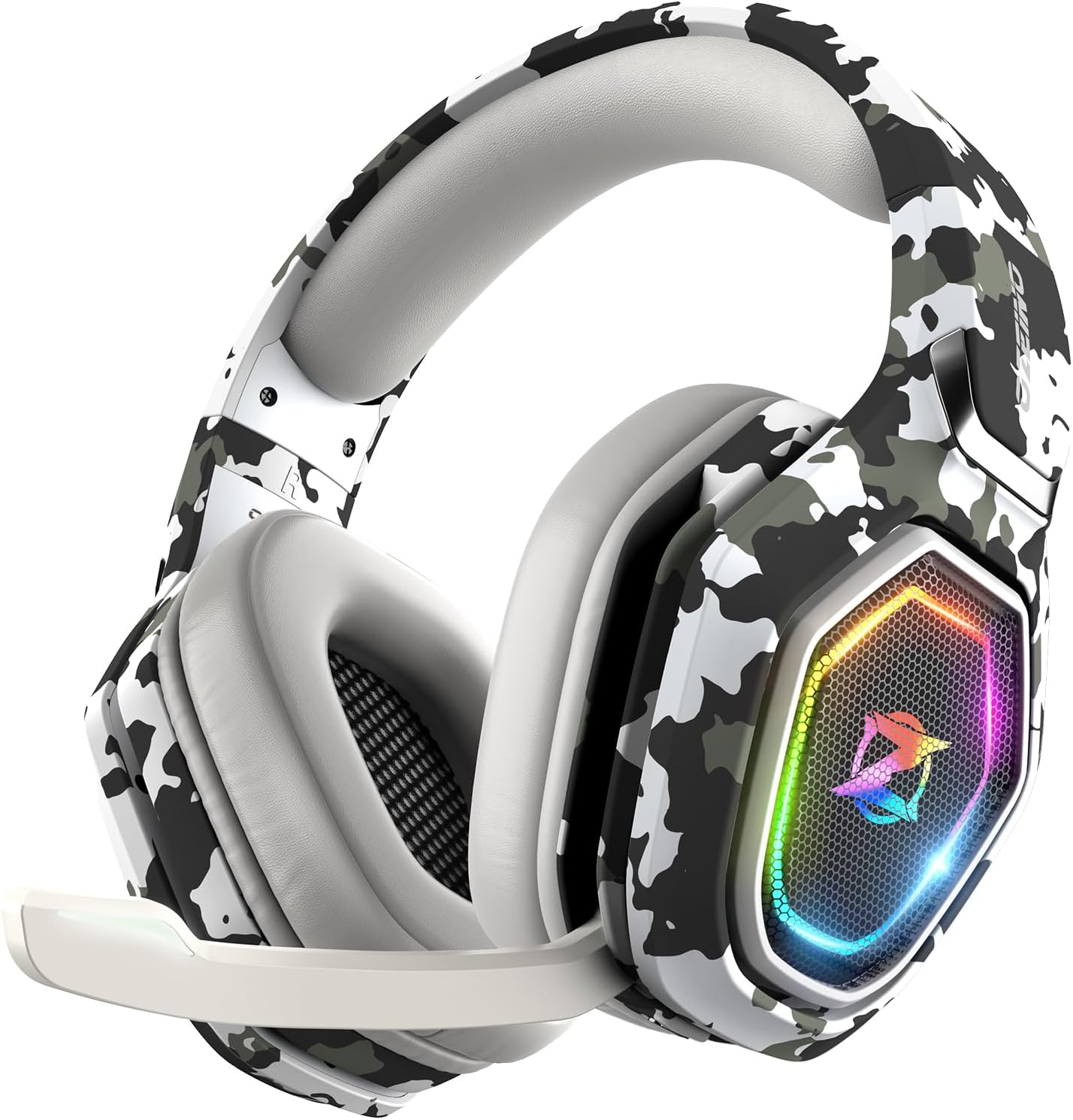 Ozeino 2.4Ghz Wireless Gaming Headset for PC, Ps5, Ps4 - Lossless Audio USB & Type-C Ultra Stable Gaming Headphones with Flip Microphone, 40-Hr Battery Gamer Headset for Switch, Laptop, Mobile, Mac