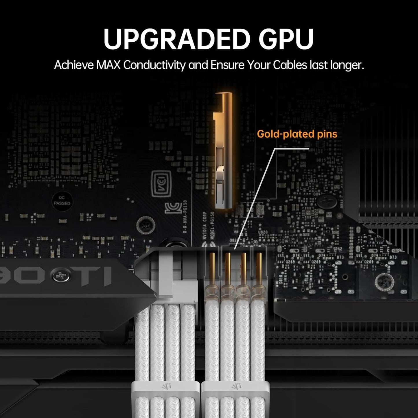 Asiahorse 16AWG PSU Cable Extension Sleeved Custom Mod GPU PC Audio Video Power Supply Soft Braided Cables with Two Color Comb Kit 24P/8P to 6+2P/ 8P to 4+4P 30CM