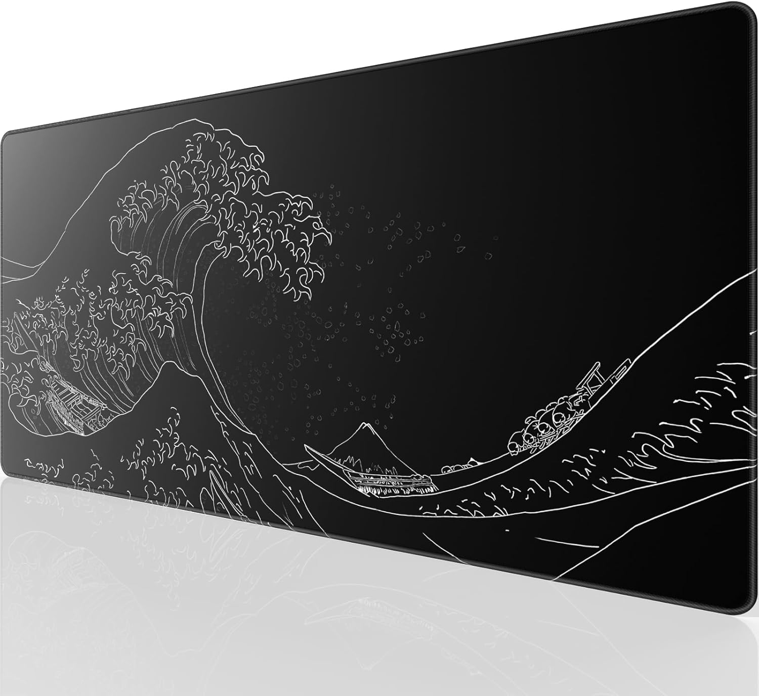 KTRIO Large Gaming Mouse Pad Desk Mat for Gamer, 31.5" X 11.8", Black | Superior Micro-Weave Cloth for Precise Control, Non-Slip Rubber Base, Durable Stitched Edges, Water-Resistant Coating