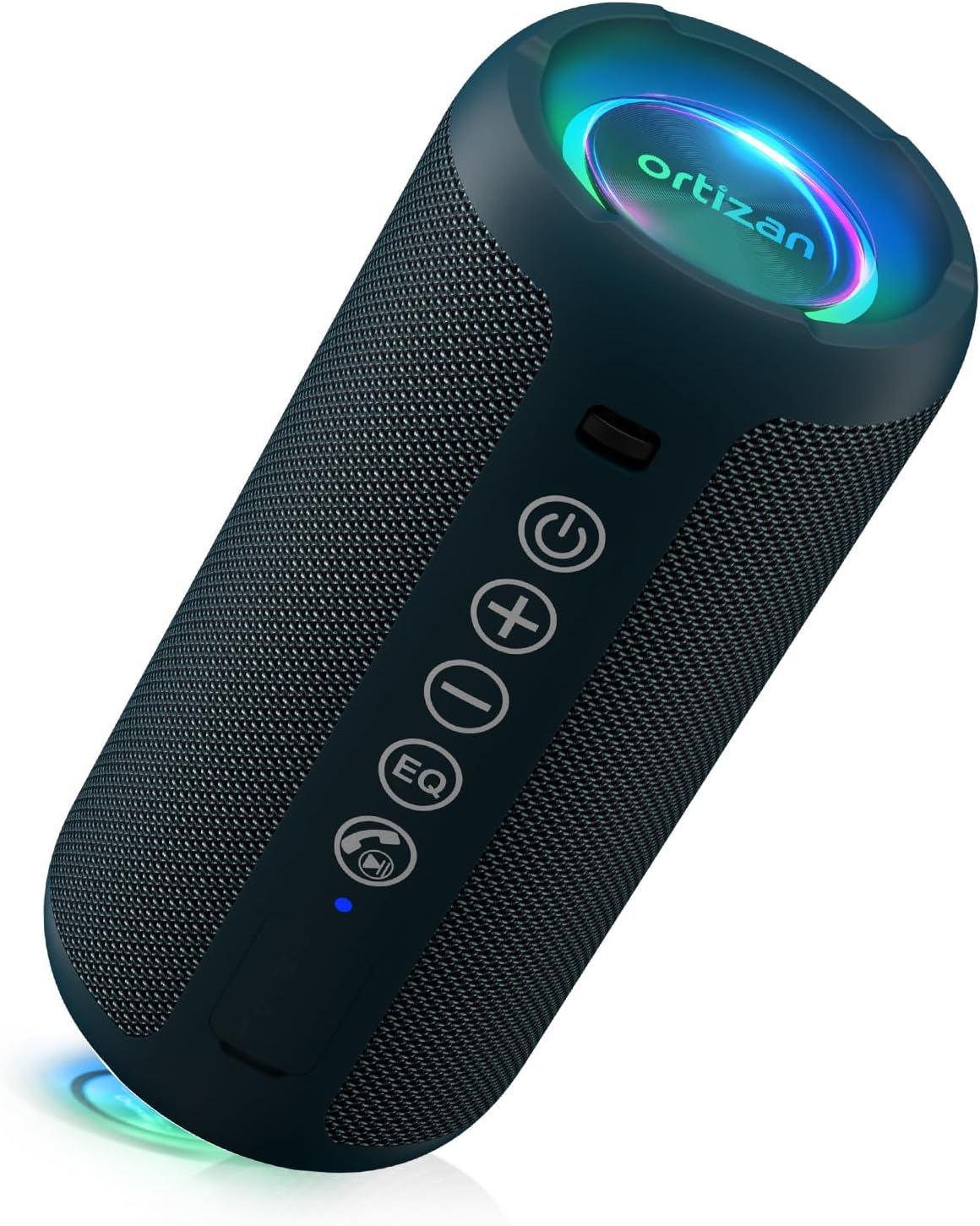 Ortizan Portable Bluetooth Speaker (1St Gen), IPX7 Waterproof, Wireless, Big Sound and Deep Bass, TWS Pairing, 30Hrs of Playtime, for Home/Party/Outdoor/Beach, Birthday Gifts for Men Women - Black