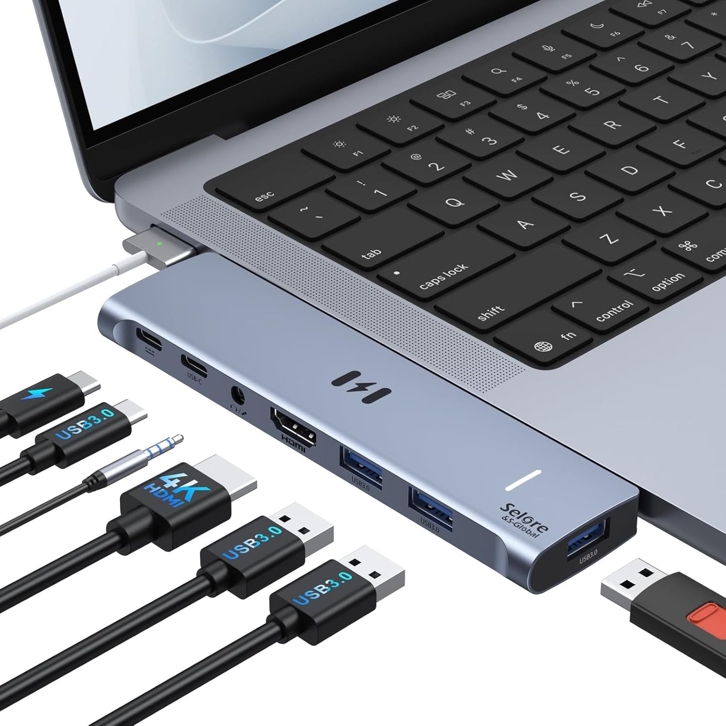 USB C Docking Station Dual HDMI Monitor, USB C to Dual HDMI Adapter with 2HDMI Ports, PD Charging, Sd/Microsd, USB A&C 3.0 Ports, Laptop Docking Station for Dell Xps/Hp/Lenovo/Surface/Yoga Etc