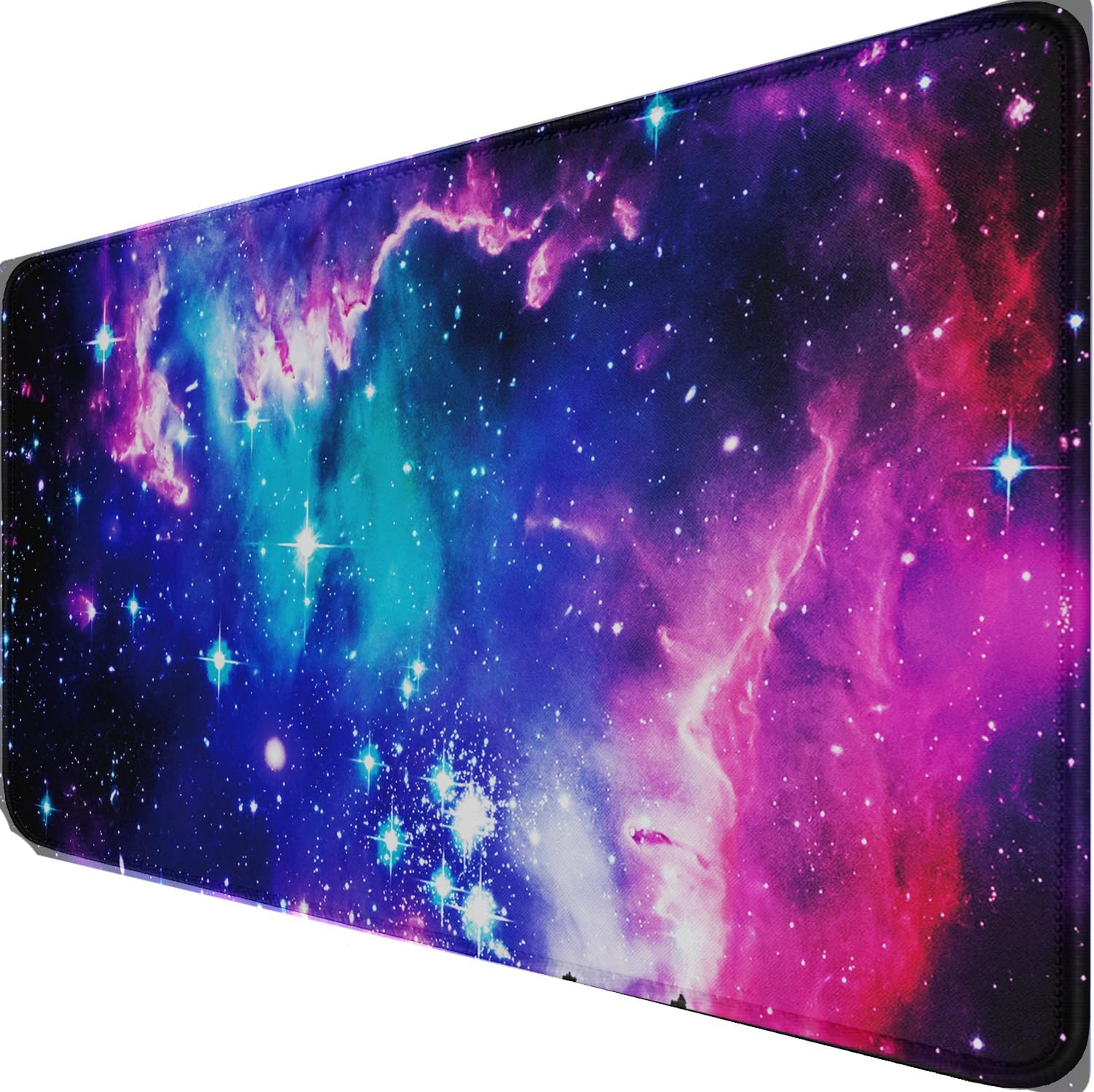 Large Mouse Pad, (31.5X11.8In) Durable Non-Slip Natural Rubber Base Desk Mousepad with Stitched Edges, Waterproof Computer Keyboard Pad Mat for Esports Pros/Gamer/Desktop/Office/Home - Black