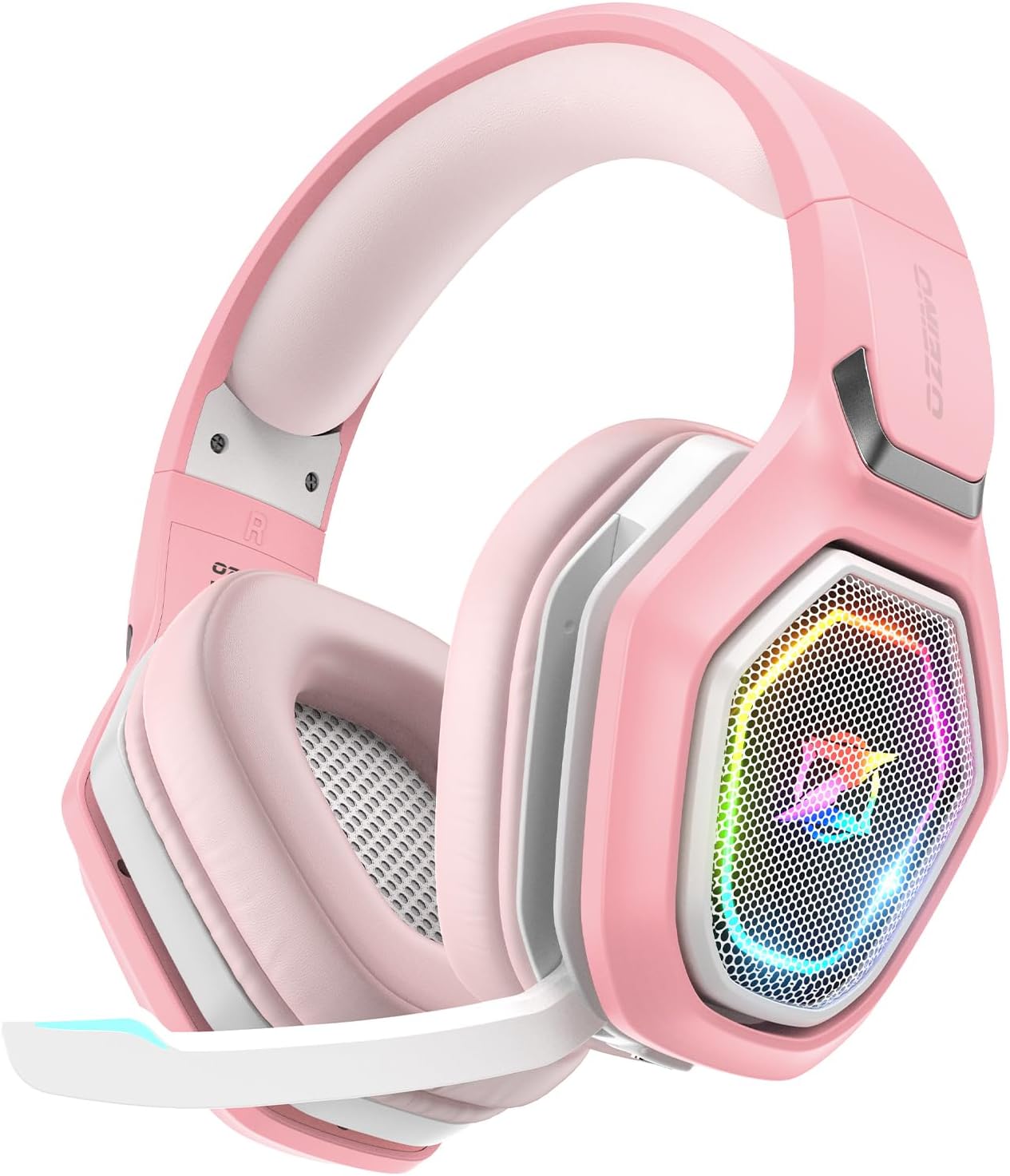 Ozeino 2.4Ghz Wireless Gaming Headset for PC, Ps5, Ps4 - Lossless Audio USB & Type-C Ultra Stable Gaming Headphones with Flip Microphone, 40-Hr Battery Gamer Headset for Switch, Laptop, Mobile, Mac