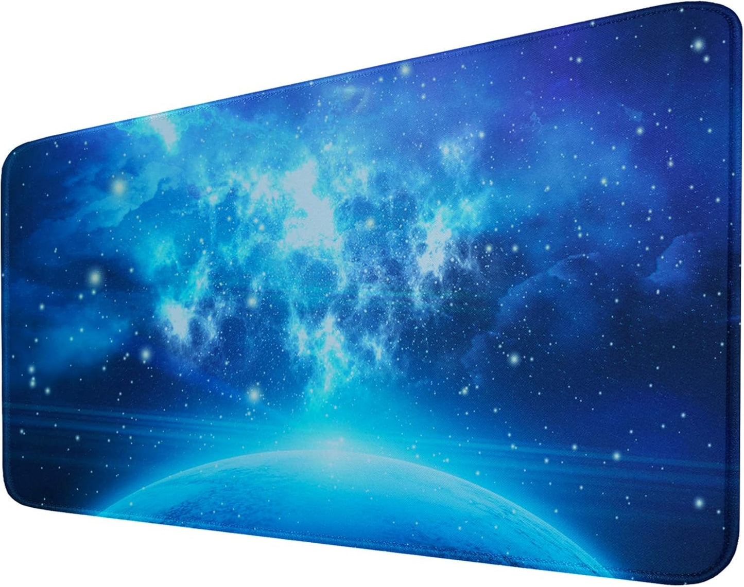 Large Mouse Pad, (31.5X11.8In) Durable Non-Slip Natural Rubber Base Desk Mousepad with Stitched Edges, Waterproof Computer Keyboard Pad Mat for Esports Pros/Gamer/Desktop/Office/Home - Black