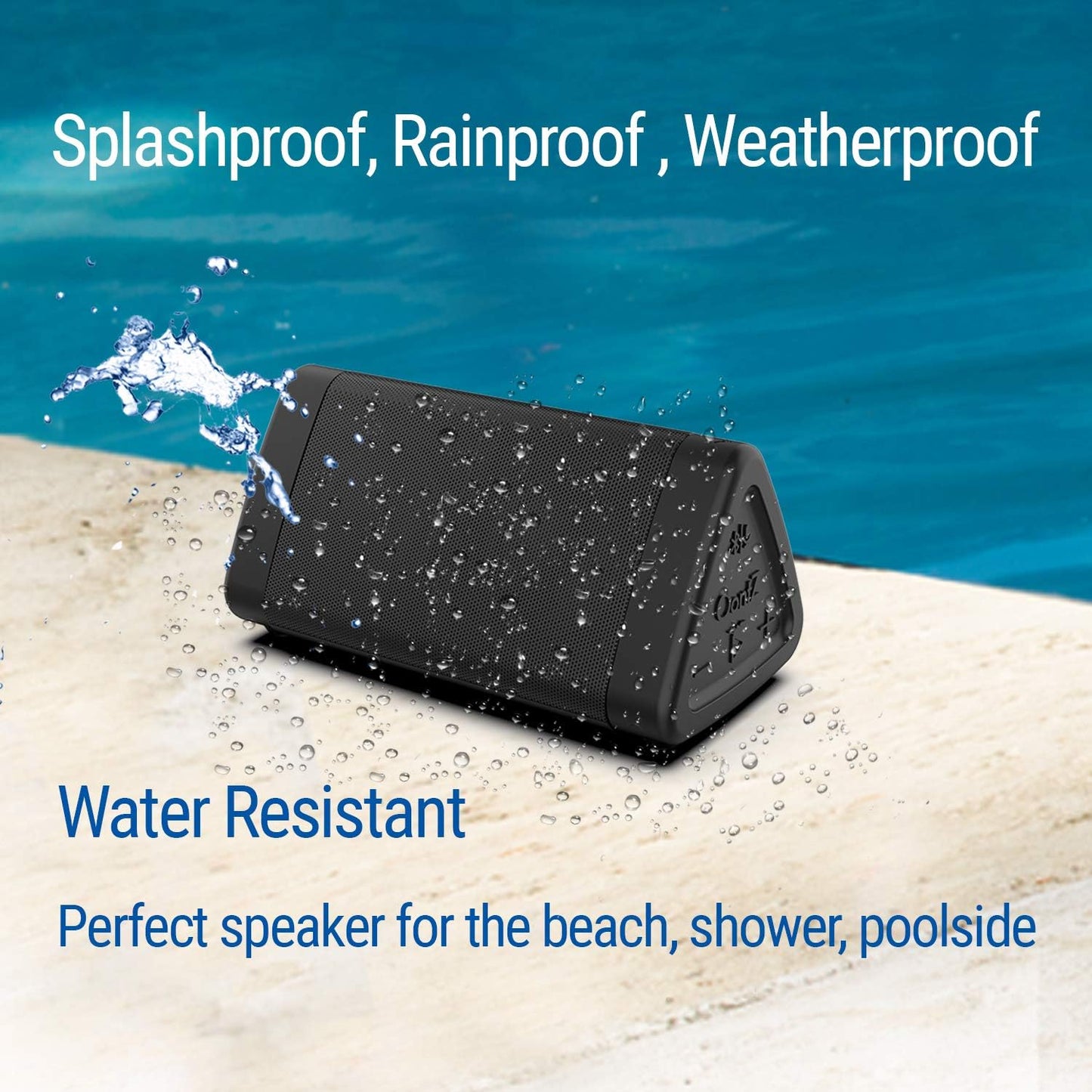 Oontz Angle 3 (4Th Gen) – Portable Bluetooth Speaker, 12W Stereo Sound, 24 Hour Playtime, Rich Bass, 100 Foot Wireless Range, Waterproof, Home, Outdoor, Travel, Great Gift (Black)