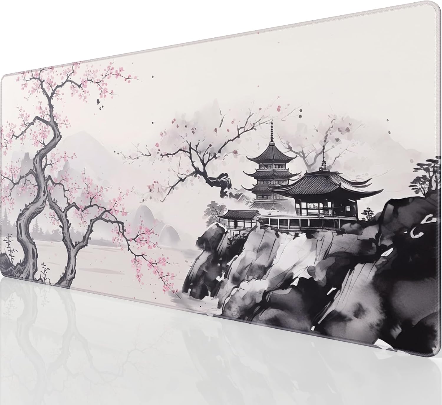KTRIO Large Gaming Mouse Pad Desk Mat for Gamer, 31.5" X 11.8", Black | Superior Micro-Weave Cloth for Precise Control, Non-Slip Rubber Base, Durable Stitched Edges, Water-Resistant Coating