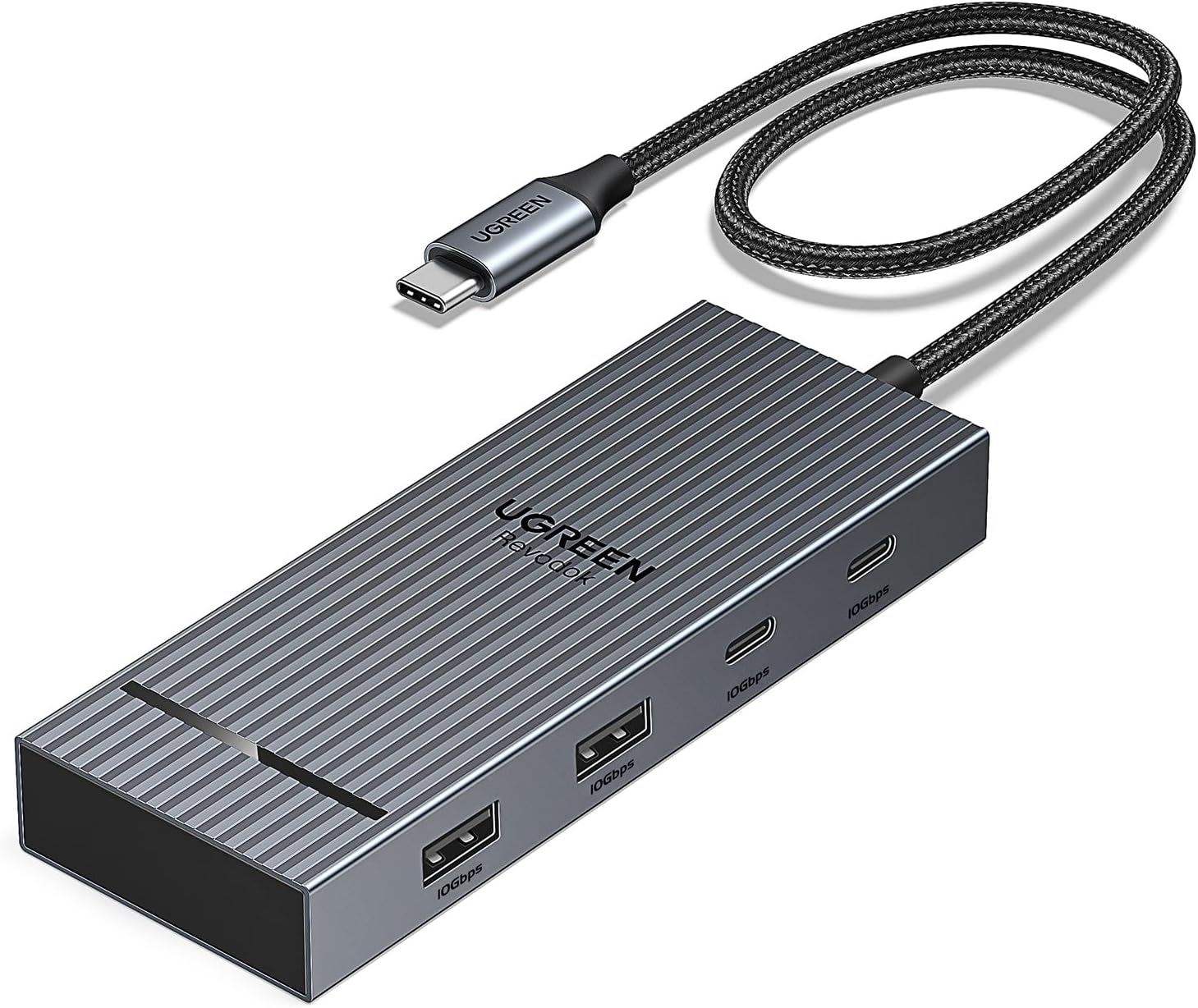 UGREEN 7-In-1 Docking Station Dual Monitor, USB C Hub Dual 4K@60Hz HDMI Display, 10Gbps USB-A/C Data Ports, 100W PD, Aluminum Revodok Pro Laptop Docking Station for HP, Thinkpad, Dell and More Laptop