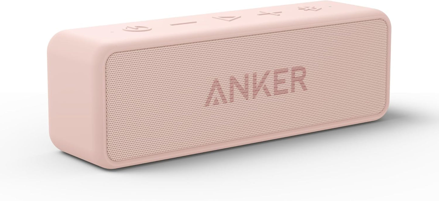 Anker Soundcore 2 Portable Bluetooth Speaker with Stereo Sound, Bluetooth 5, Bassup, IPX7 Waterproof, 24-Hour Playtime, Wireless, Speaker for Home, Outdoors, Travel