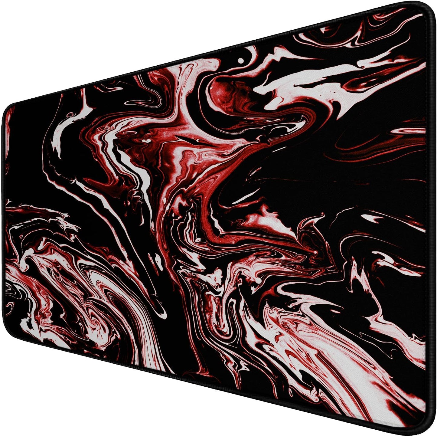 Large Mouse Pad, (31.5X11.8In) Durable Non-Slip Natural Rubber Base Desk Mousepad with Stitched Edges, Waterproof Computer Keyboard Pad Mat for Esports Pros/Gamer/Desktop/Office/Home - Black