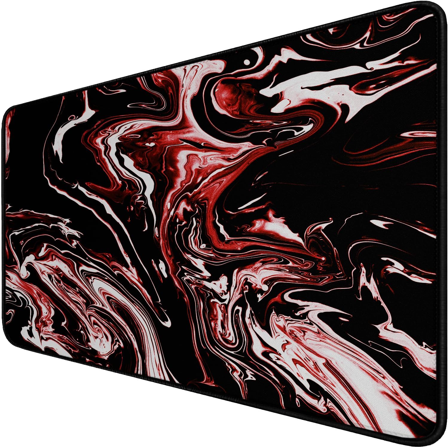 Large Mouse Pad, (31.5X11.8In) Durable Non-Slip Natural Rubber Base Desk Mousepad with Stitched Edges, Waterproof Computer Keyboard Pad Mat for Esports Pros/Gamer/Desktop/Office/Home - Black