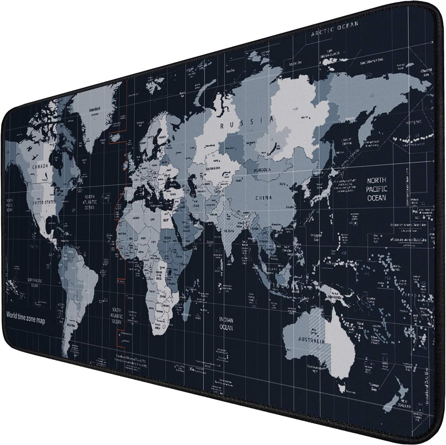 Large Mouse Pad, (31.5X11.8In) Durable Non-Slip Natural Rubber Base Desk Mousepad with Stitched Edges, Waterproof Computer Keyboard Pad Mat for Esports Pros/Gamer/Desktop/Office/Home - Black