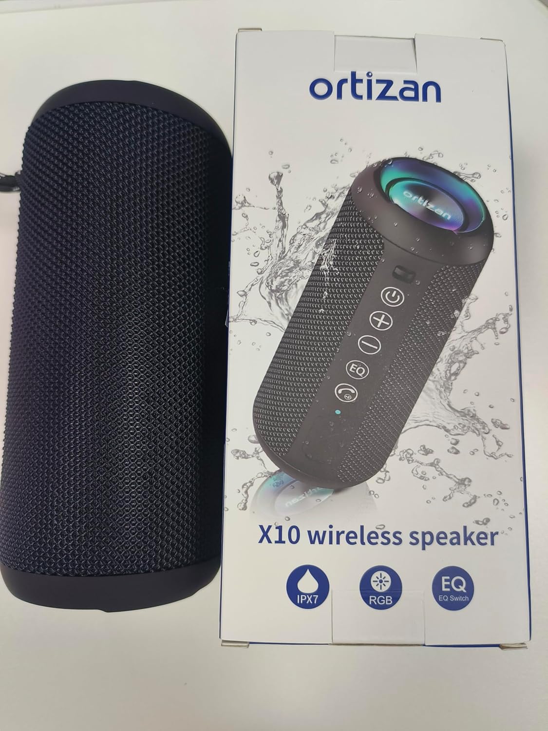 Ortizan Portable Bluetooth Speaker (1St Gen), IPX7 Waterproof, Wireless, Big Sound and Deep Bass, TWS Pairing, 30Hrs of Playtime, for Home/Party/Outdoor/Beach, Birthday Gifts for Men Women - Black