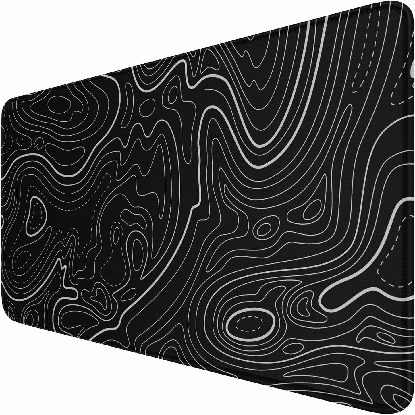 Large Mouse Pad, (31.5X11.8In) Durable Non-Slip Natural Rubber Base Desk Mousepad with Stitched Edges, Waterproof Computer Keyboard Pad Mat for Esports Pros/Gamer/Desktop/Office/Home - Black