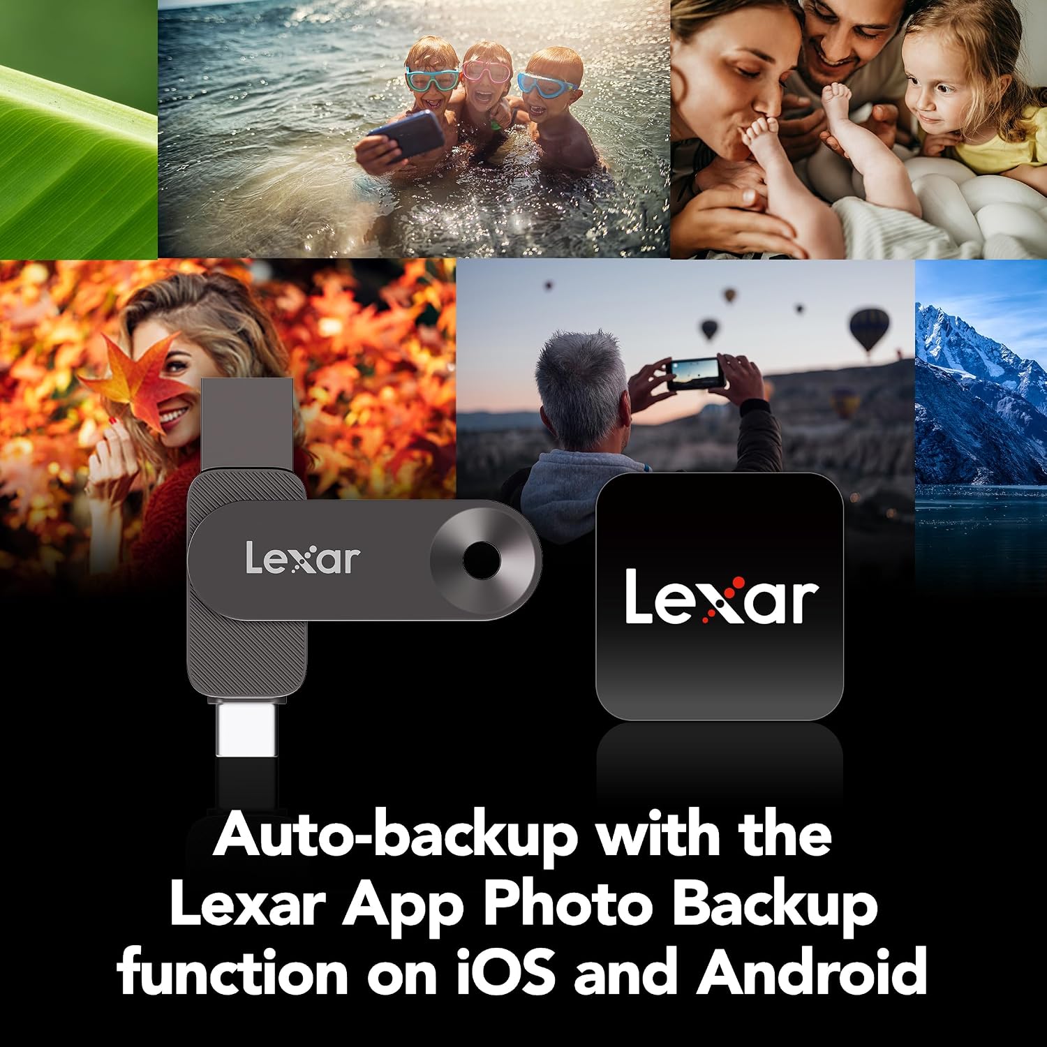 Lexar 256GB Solid State Dual Drive D500 USB 3.2 Gen 1, for USB Type-C/Usb Type-A Devices, up to 400Mb/S Read, Compatible with Iphone 15/16/17 Series, Android, Tablet, PC and Mac (LJDD500256G-BNQNU)