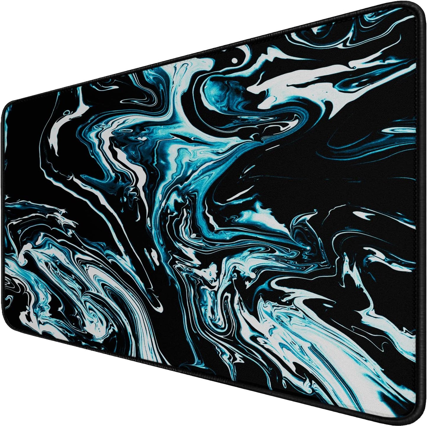 Large Mouse Pad, (31.5X11.8In) Durable Non-Slip Natural Rubber Base Desk Mousepad with Stitched Edges, Waterproof Computer Keyboard Pad Mat for Esports Pros/Gamer/Desktop/Office/Home - Black