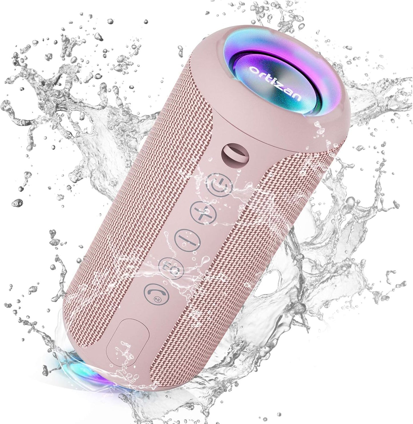 Ortizan Portable Bluetooth Speaker (1St Gen), IPX7 Waterproof, Wireless, Big Sound and Deep Bass, TWS Pairing, 30Hrs of Playtime, for Home/Party/Outdoor/Beach, Birthday Gifts for Men Women - Black