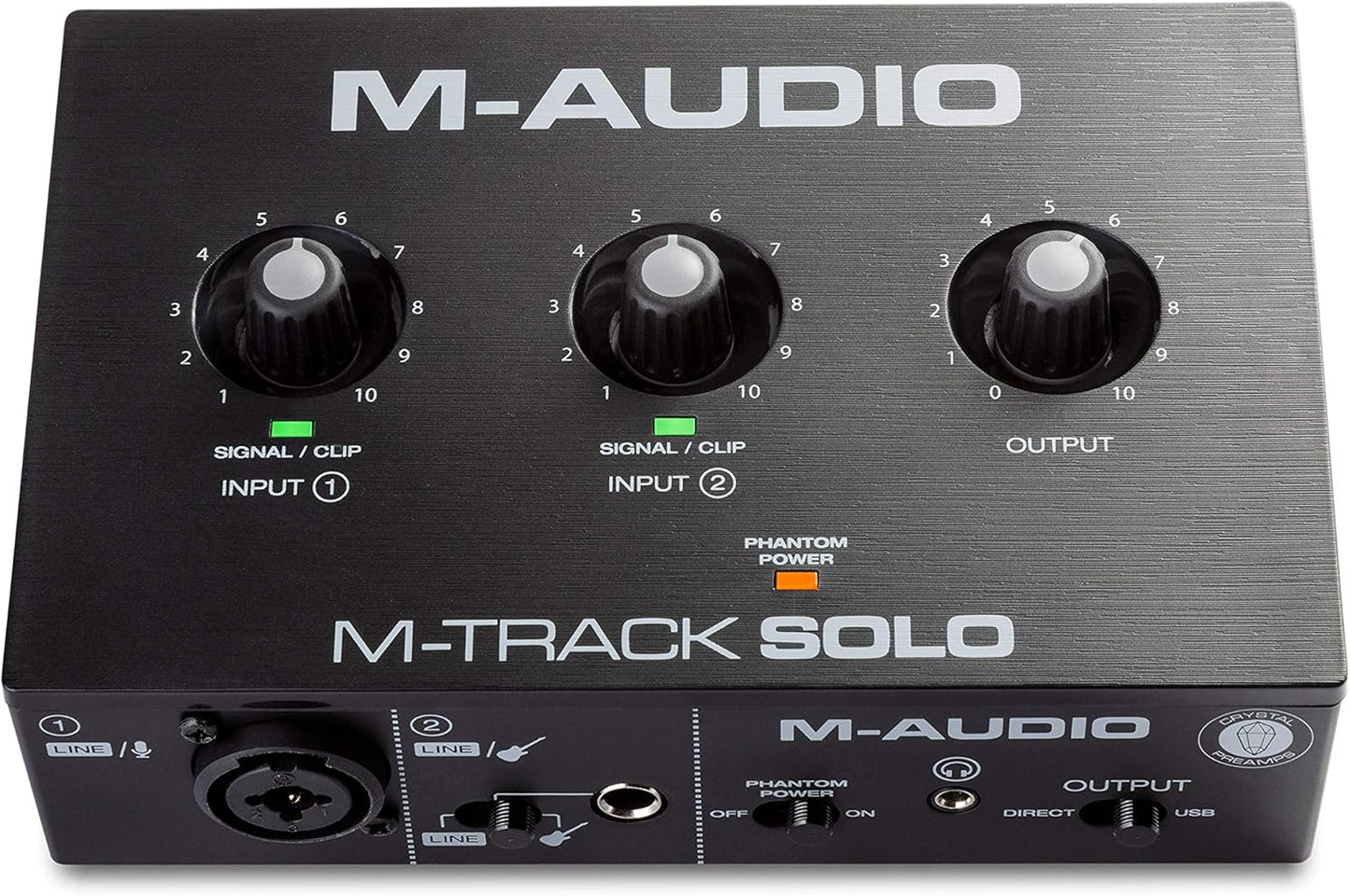 M-AUDIO M-Track Solo USB Audio Interface for Recording, Streaming and Podcasting with XLR, Line and DI Inputs, plus a Software Suite Included
