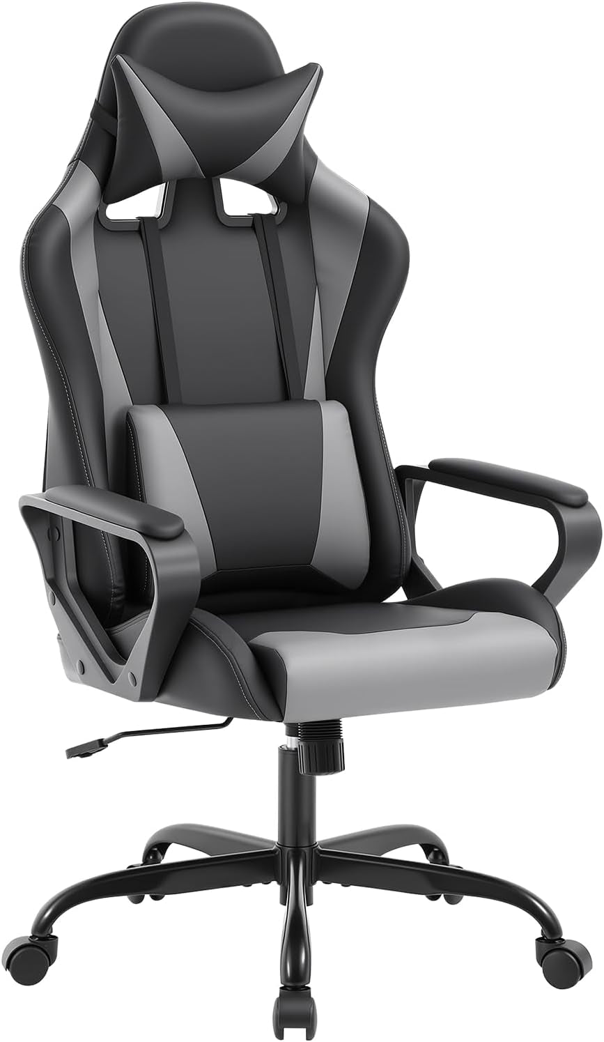 Bestoffice Ergonomic Gaming Chair for Adults, Video Game Chair, White